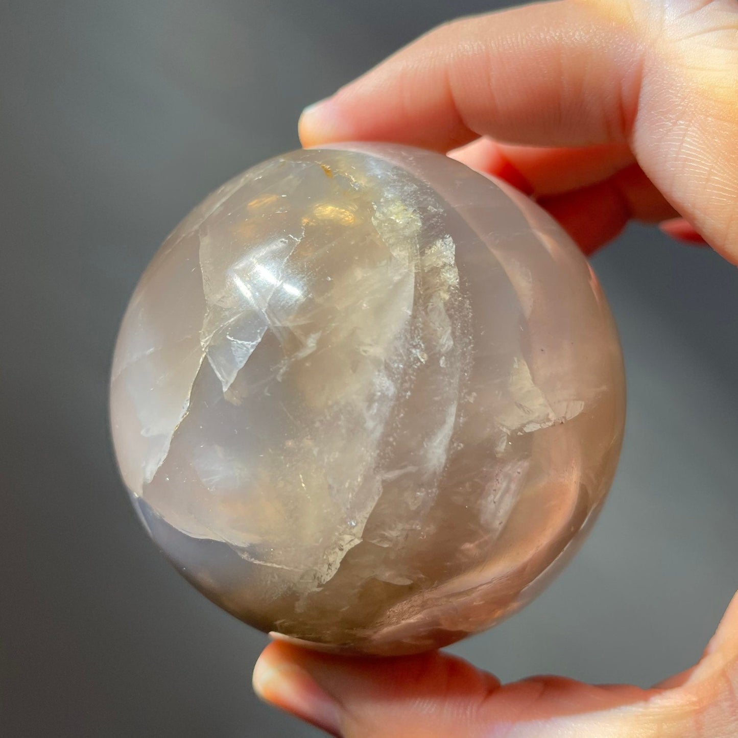 Blue Rose Quartz Sphere | Hand Carved | Crystal Ball | Crystal Healing