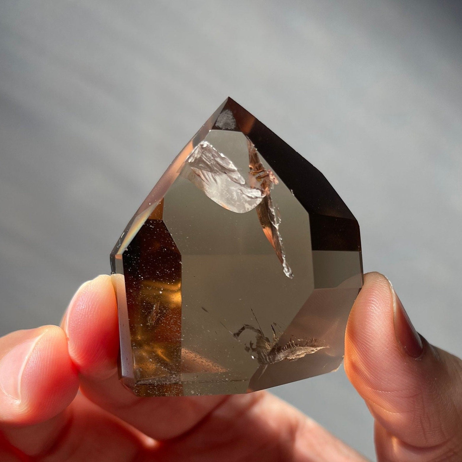 Genuine Smoky Citrine Point | Crystal Tower | From Brazil | Healing & Crystal Wand