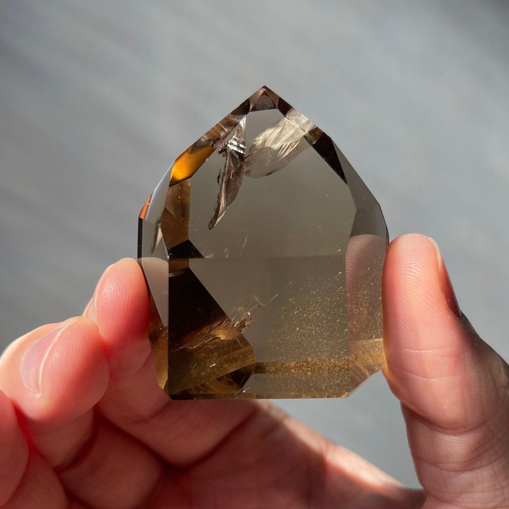 Genuine Smoky Citrine Point | Crystal Tower | From Brazil | Healing & Crystal Wand