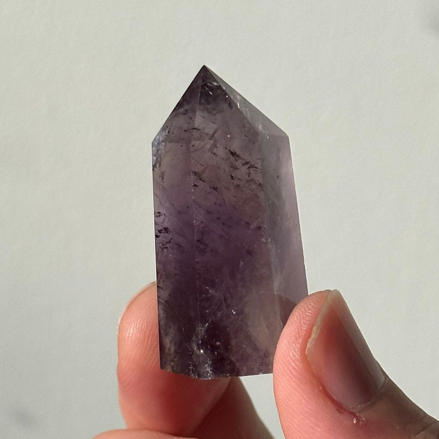 Beautiful Small Amethyst Crystal Point | Mini Hand Carved Tower | Meditation & Crystal Healing | High Quality | From Brazil