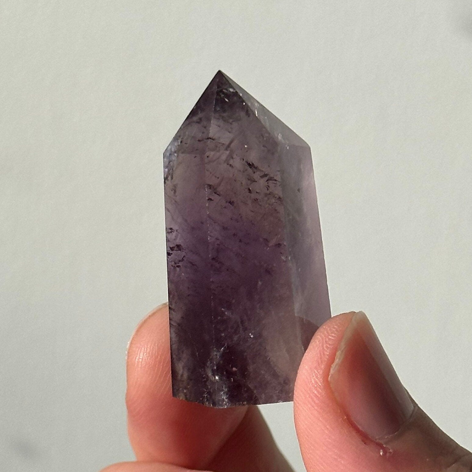Beautiful Small Amethyst Crystal Point | Mini Hand Carved Tower | Meditation & Crystal Healing | High Quality | From Brazil