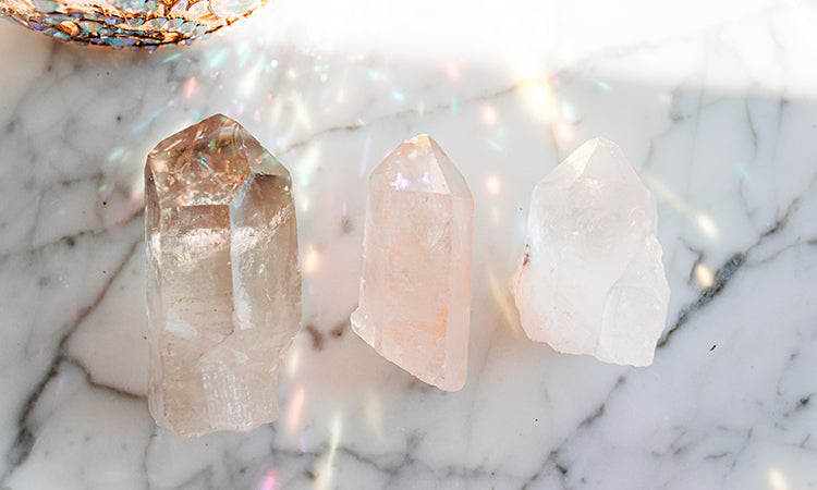 smokey quartz rose quartz and clear quartz crystal healing