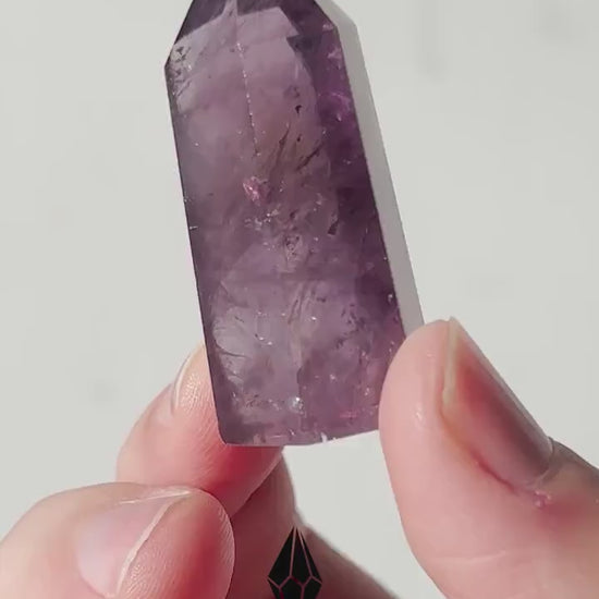 Beautiful Small Amethyst Crystal Point | Mini Hand Carved Tower | Meditation & Crystal Healing | High Quality | From Brazil