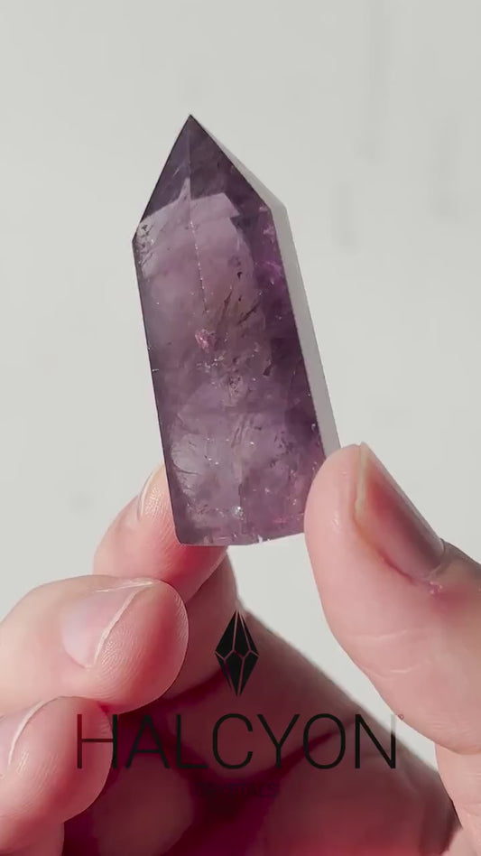 Beautiful Small Amethyst Crystal Point | Mini Hand Carved Tower | Meditation & Crystal Healing | High Quality | From Brazil