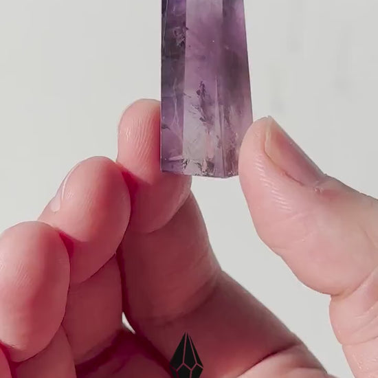 Beautiful Small Amethyst Crystal Point | Mini Hand Carved Tower | Meditation & Crystal Healing | High Quality | From Brazil