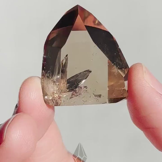 Genuine Smoky Citrine Point | Small Crystal Tower | From Brazil | Healing & Crystal Wand