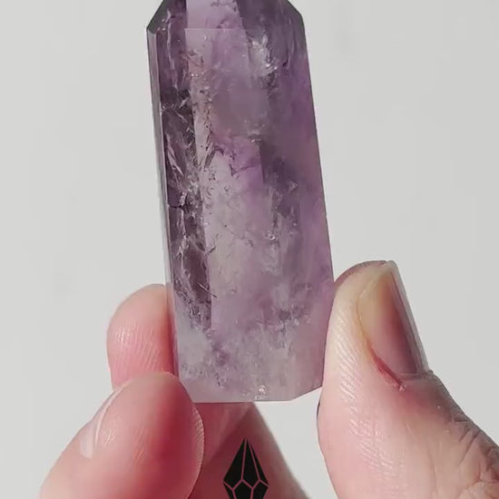 Beautiful Small Amethyst Crystal Point | Mini Hand Carved Tower | Meditation & Crystal Healing | High Quality | From Brazil