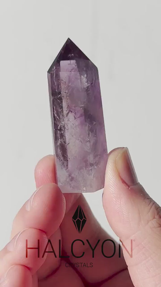 Beautiful Small Amethyst Crystal Point | Mini Hand Carved Tower | Meditation & Crystal Healing | High Quality | From Brazil