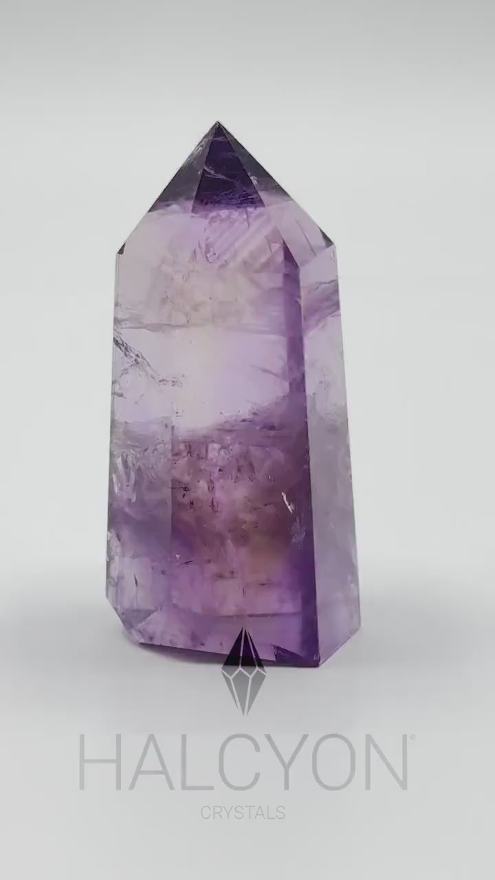 Beautiful Small Ametrine Crystal Point | Mini Hand Carved Tower | Amethyst and Citrine | Meditation & Crystal Healing | High Quality