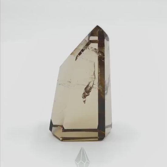 Small Genuine Smoky Citrine Point | Mini Crystal Tower | From Brazil | Healing & Crystal Wand