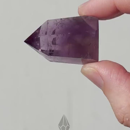 Beautiful Small Amethyst Crystal Point | Mini Hand Carved Tower | Meditation & Crystal Healing | High Quality | From Brazil