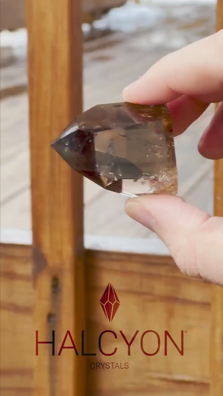 Genuine Smoky Citrine Point | Many Rainbows | Crystal Tower | From Brazil | Healing & Crystal Wand