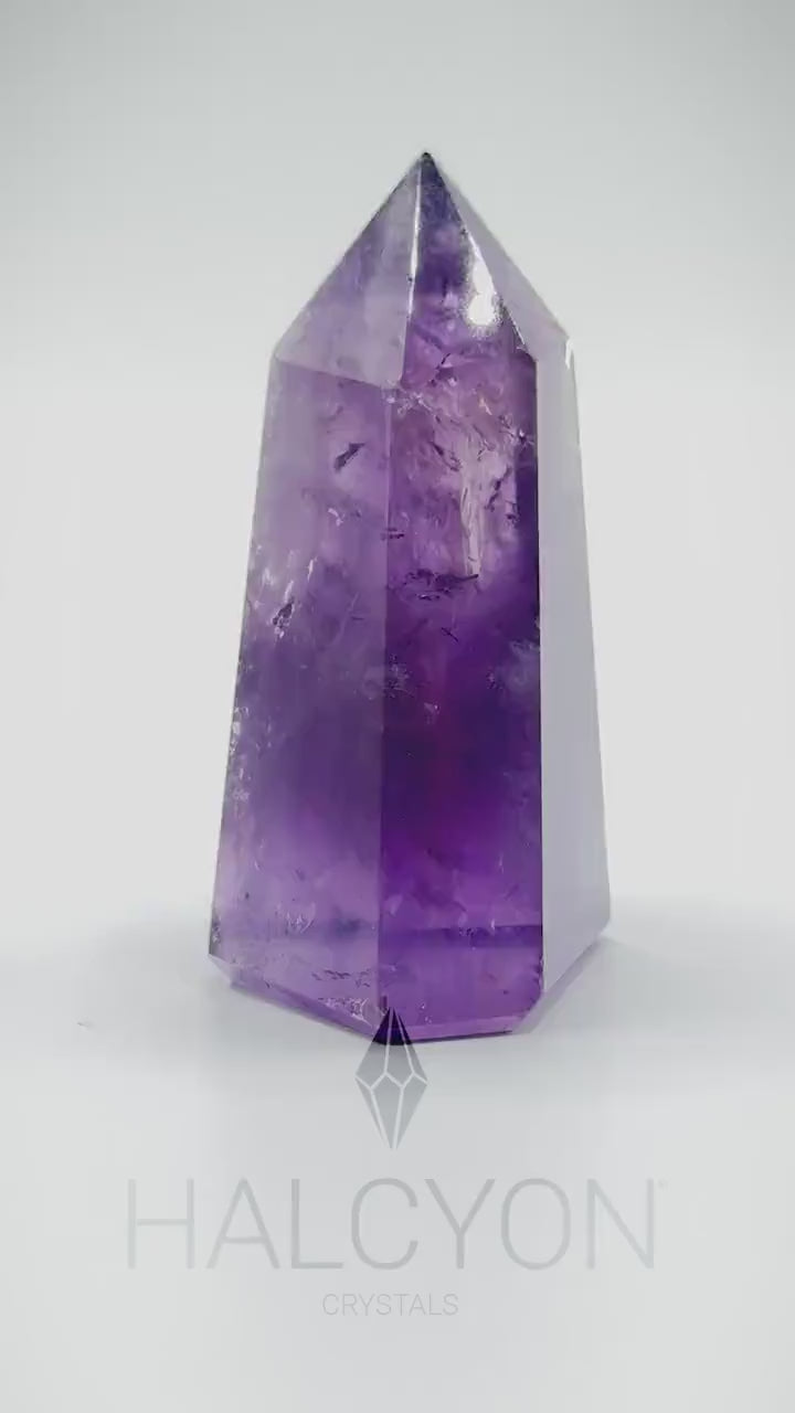 Beautiful Small Amethyst Crystal Point | Mini Hand Carved Tower | Meditation & Crystal Healing | High Quality