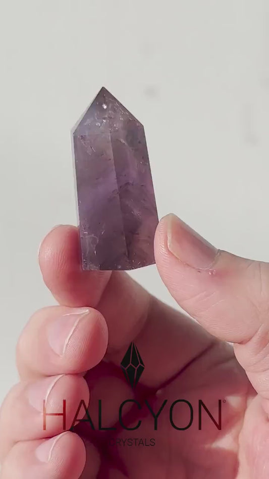 Beautiful Small Amethyst Crystal Point | Mini Hand Carved Tower | Meditation & Crystal Healing | High Quality | From Brazil