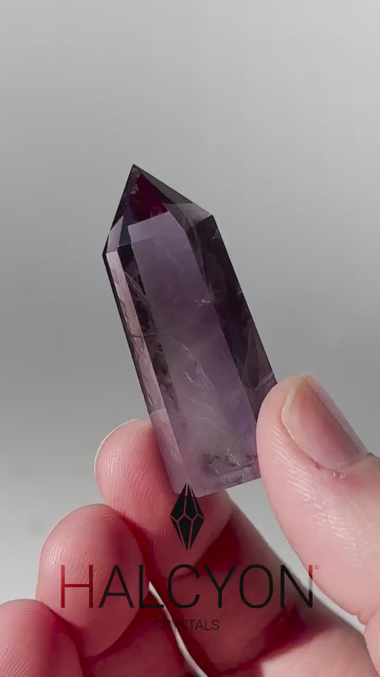 Beautiful Small Amethyst Crystal Point | Mini Hand Carved Tower | Meditation & Crystal Healing | High Quality | From Brazil