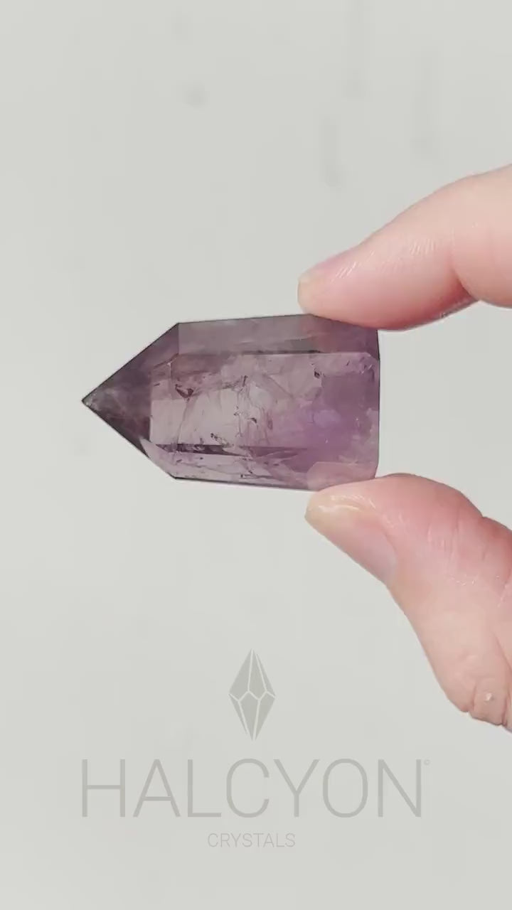 Beautiful Small Amethyst Crystal Point | Mini Hand Carved Tower | Meditation & Crystal Healing | High Quality | From Brazil