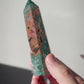 Stunning Sea (Ocean) Jasper Crystal Tower with Druzy | From Madagascar  | Hand Carved | Meditation & Healing Wand