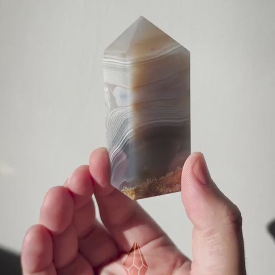 Beautiful Agate Quartz Tower | Hand Carved | Meditation & Crystal Healing
