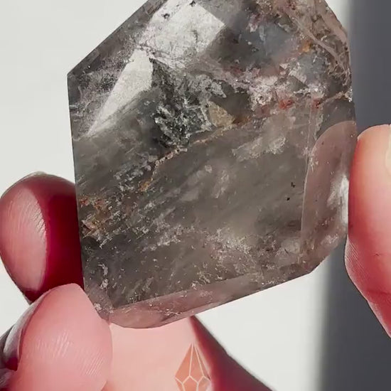 Garden Quartz Crystal Freeform | Lodolite Crystal | Rainbows | Hand Carved | Meditation & Crystal Healing