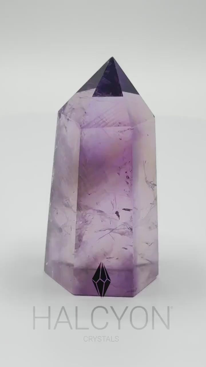 Small Ametrine Crystal Point | Mini Hand Carved Tower | Amethyst and Citrine | Meditation & Crystal Healing | High Quality