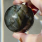 Labradorite Crystal Sphere | Natural Lab | Super Flashy Crystal Ball | Hand Carved | Meditation & Crystal Healing