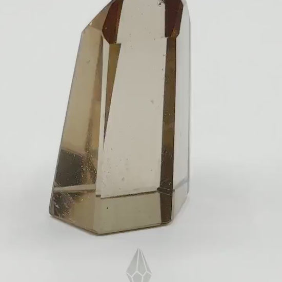 Small Genuine Smoky Citrine Point | Mini Crystal Tower | From Brazil | Healing & Crystal Wand