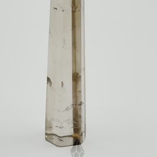 Small Skinny Genuine Smoky Citrine Point | Mini Crystal Tower | From Brazil | Healing & Crystal Wand