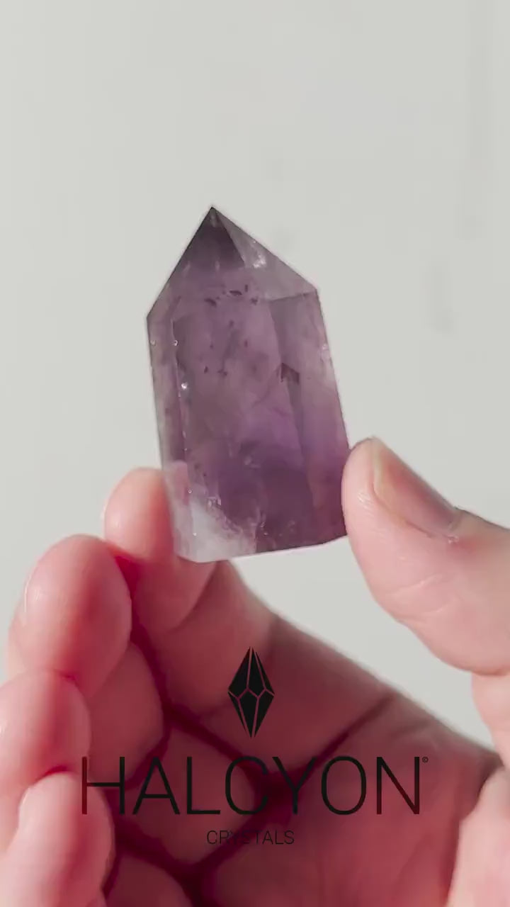 Beautiful Small Amethyst Crystal Point | Mini Hand Carved Tower | Meditation & Crystal Healing | High Quality | From Brazil