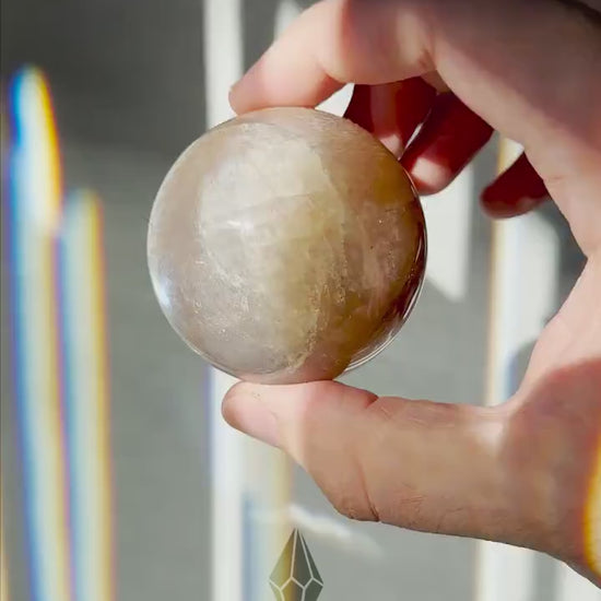 Gorgeous Blue Moonstone Crystal Sphere | Blue Flash | Crystal Ball | Crystal Healing & Meditation