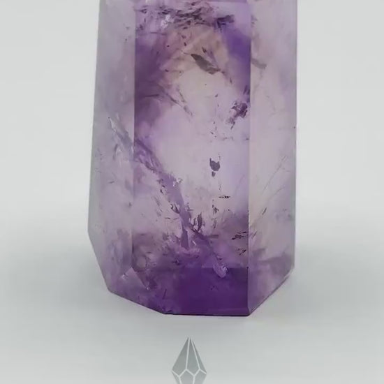 Small Ametrine Crystal Point | Mini Hand Carved Tower | Amethyst and Citrine | Meditation & Crystal Healing | High Quality