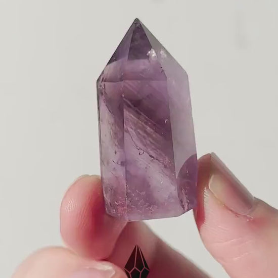 Beautiful Small Amethyst Crystal Point | Mini Hand Carved Tower | Meditation & Crystal Healing | High Quality | From Brazil
