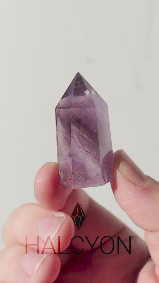 Beautiful Small Amethyst Crystal Point | Mini Hand Carved Tower | Meditation & Crystal Healing | High Quality | From Brazil