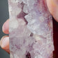 Pink Flower Agate Tower with Amethyst