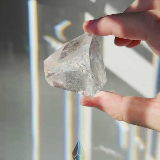Clear Quartz Crystal Freeform | Rainbows | Unique | Meditation & Healing Crystal