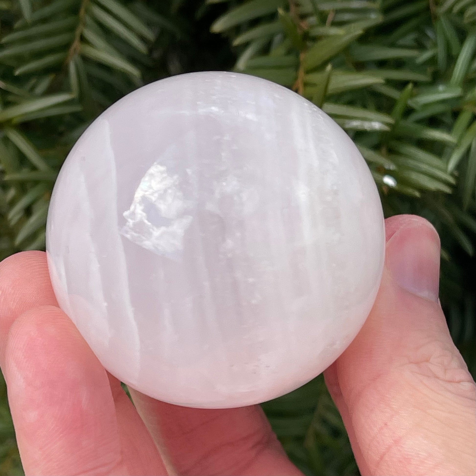 Cute Pink Mangano Calcite Sphere | From Pakistan | Healing Crystal | UV Reactive