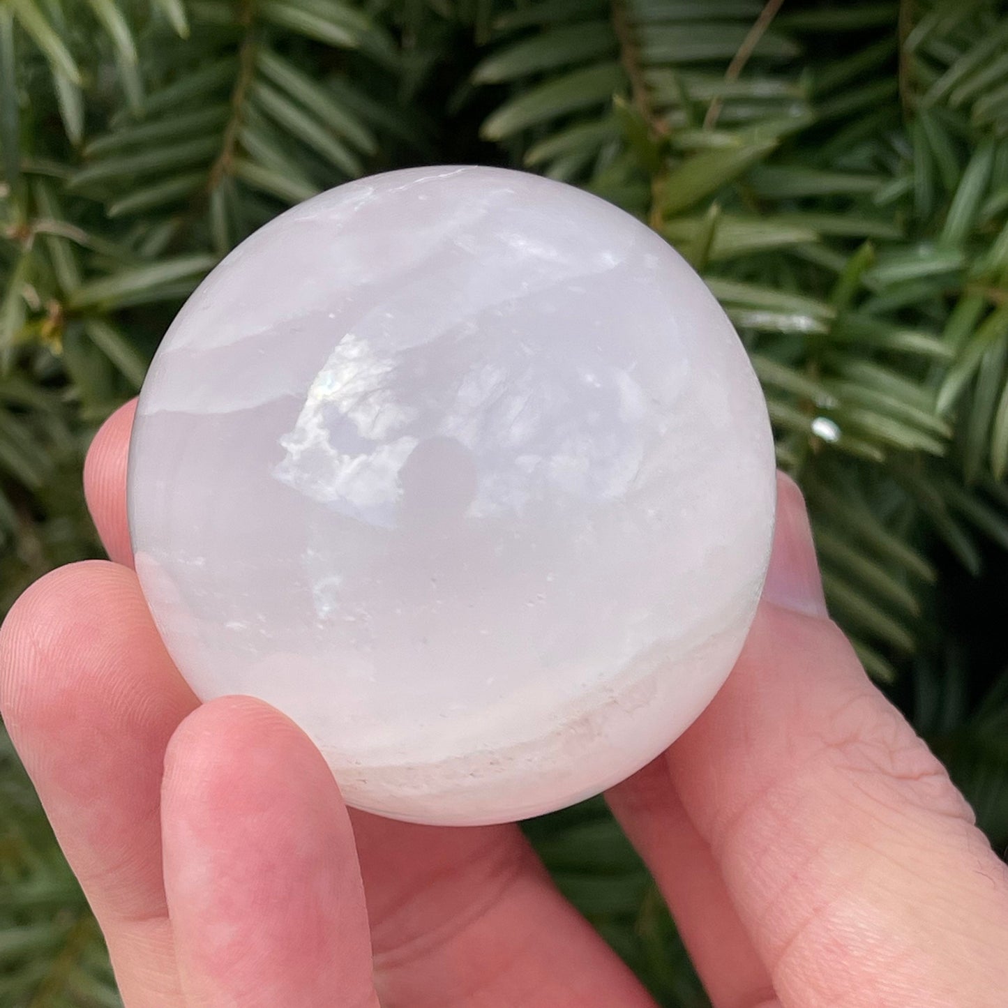 Cute Pink Mangano Calcite Sphere | From Pakistan | Healing Crystal | UV Reactive