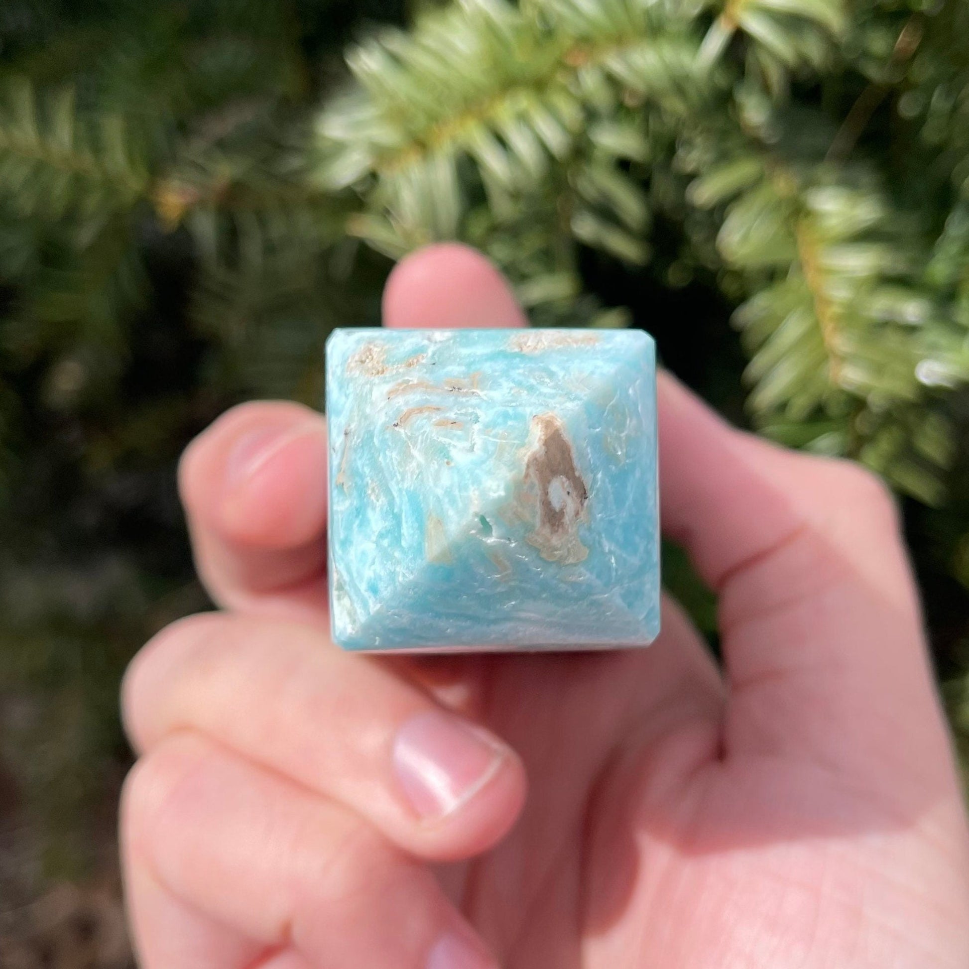 Gorgeous Blue Aragonite Tower with Druzy | From Pakistan | Healing Wand | Rare