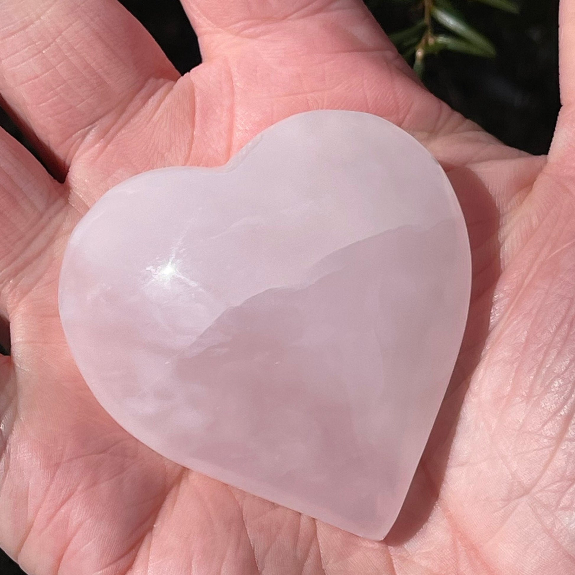 Beautiful High Quality Pink Mangano Calcite Heart | From Pakistan | Healing Crystal | Hand Carved