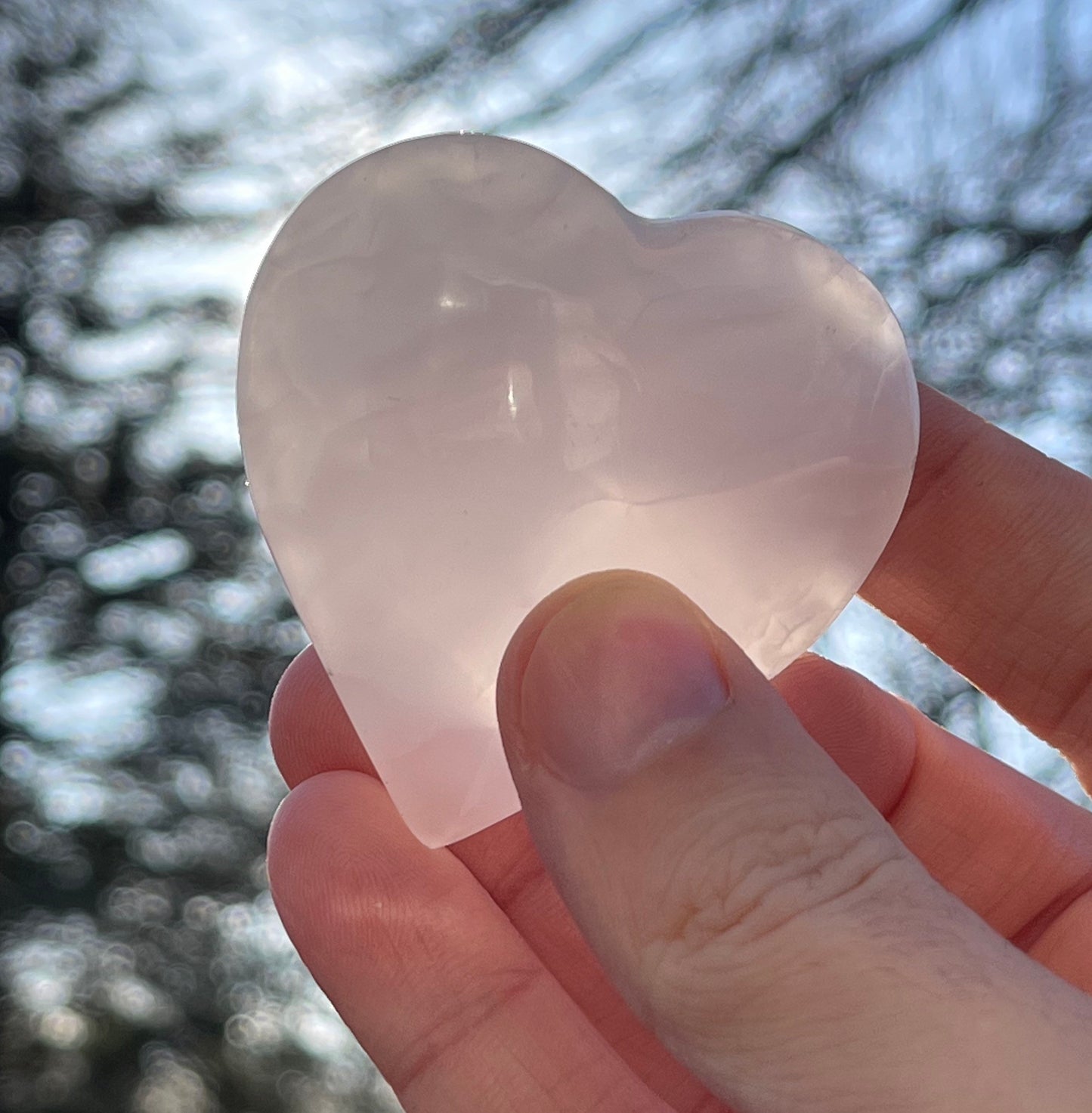 Beautiful High Quality Pink Mangano Calcite Heart | From Pakistan | Healing Crystal | Hand Carved