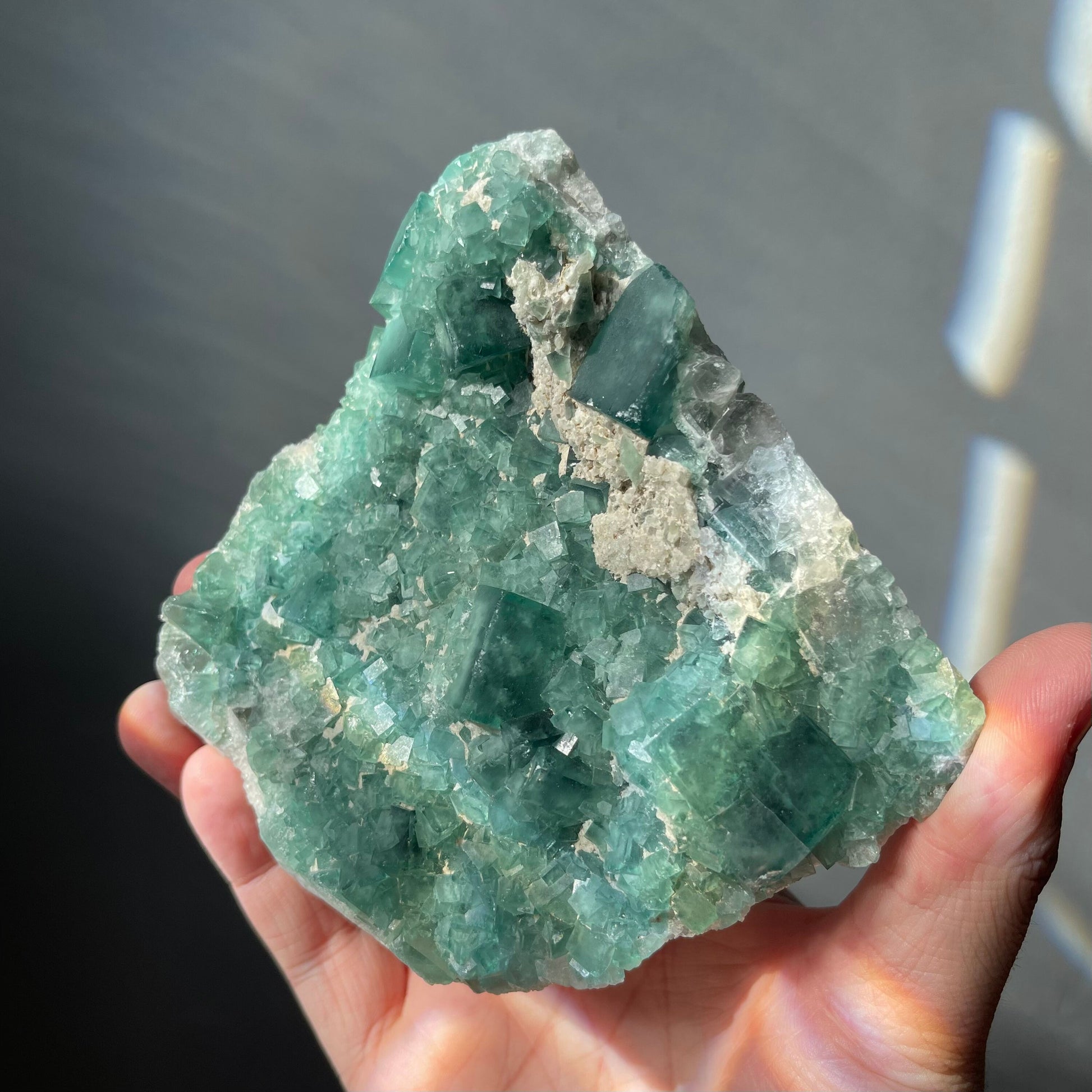 Beautiful Green Cubic Fluorite Specimen | Large Crystal | Natural