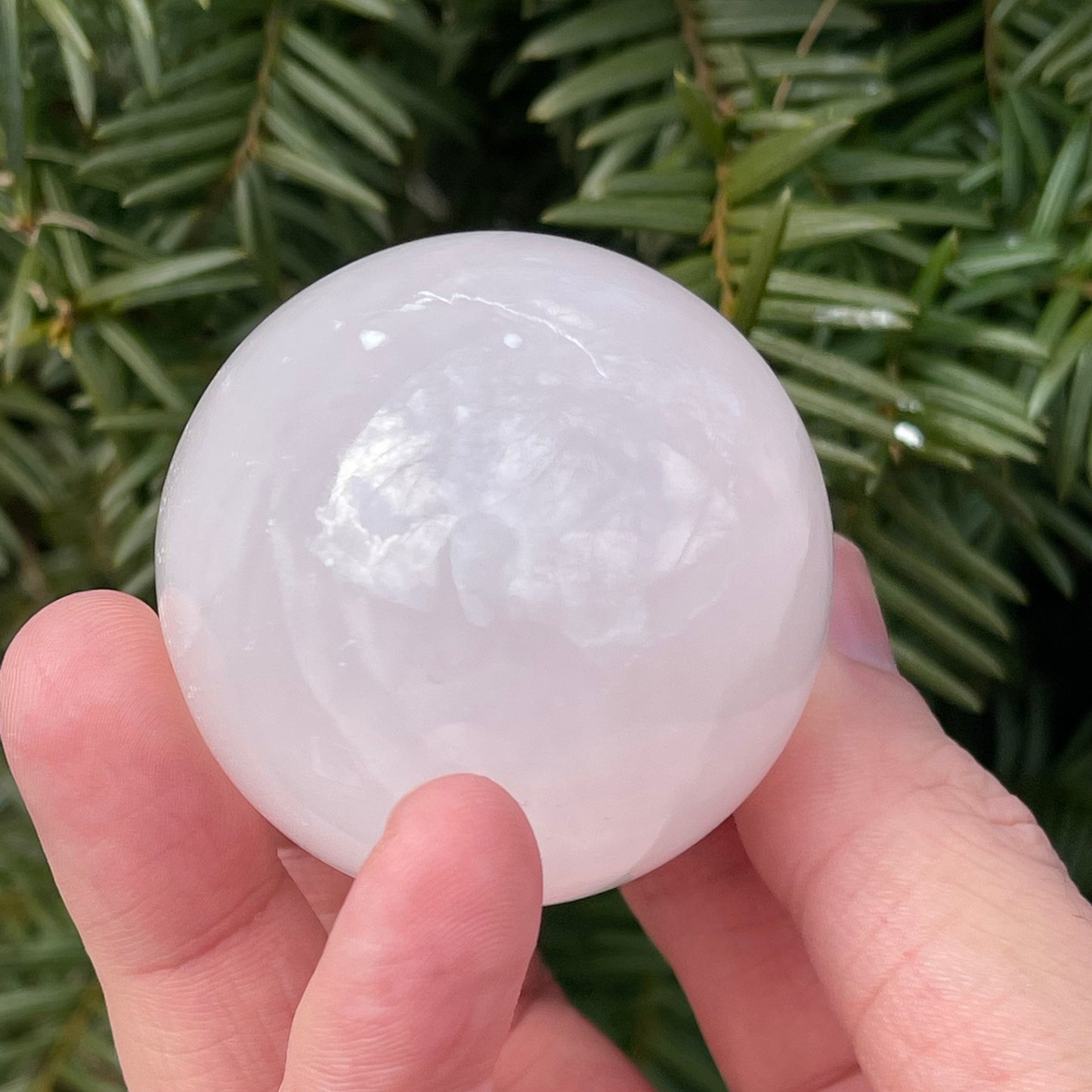 Cute Pink Mangano Calcite Sphere | From Pakistan | Healing Crystal | UV Reactive