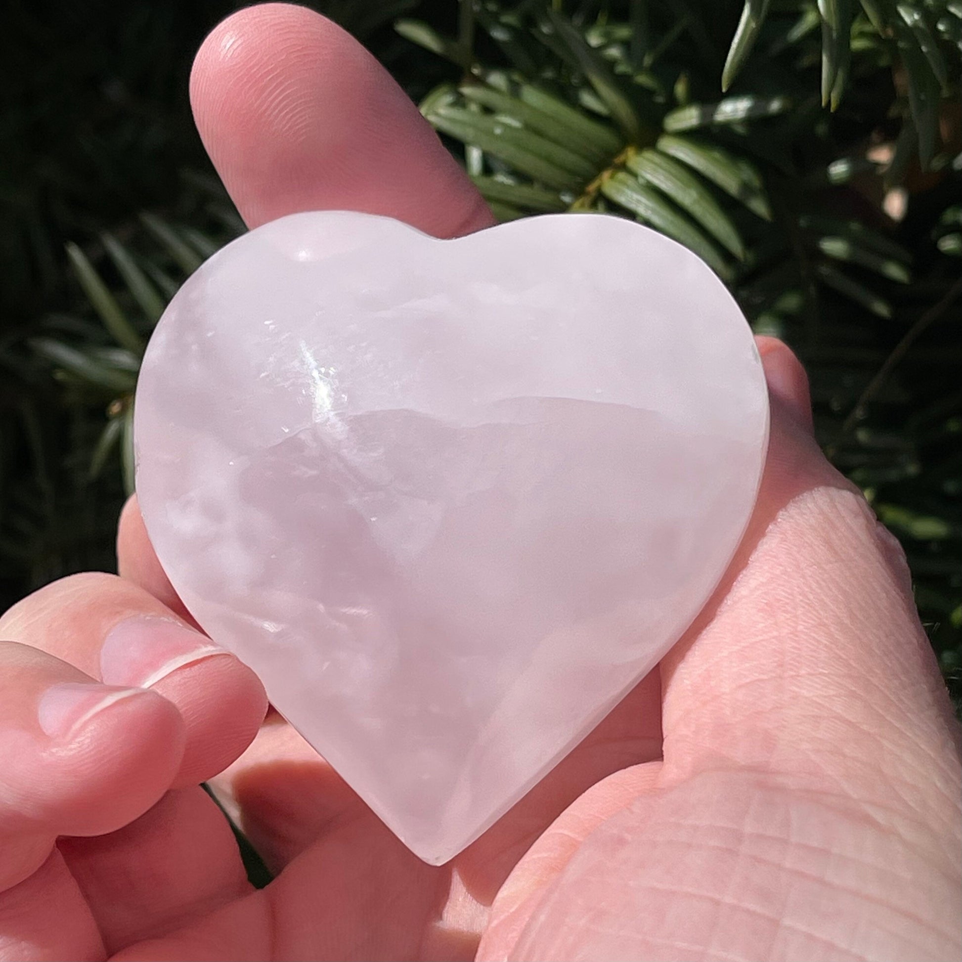 Beautiful High Quality Pink Mangano Calcite Heart | From Pakistan | Healing Crystal | Hand Carved