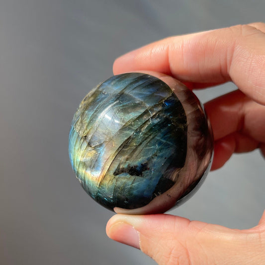 Stunning High Quality Small Labradorite Sphere | Super Flashy | Crystal Ball | Healing Crystal