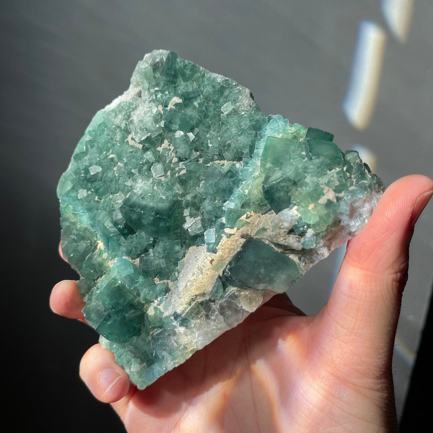 Beautiful Green Cubic Fluorite Specimen | Large Crystal | Natural