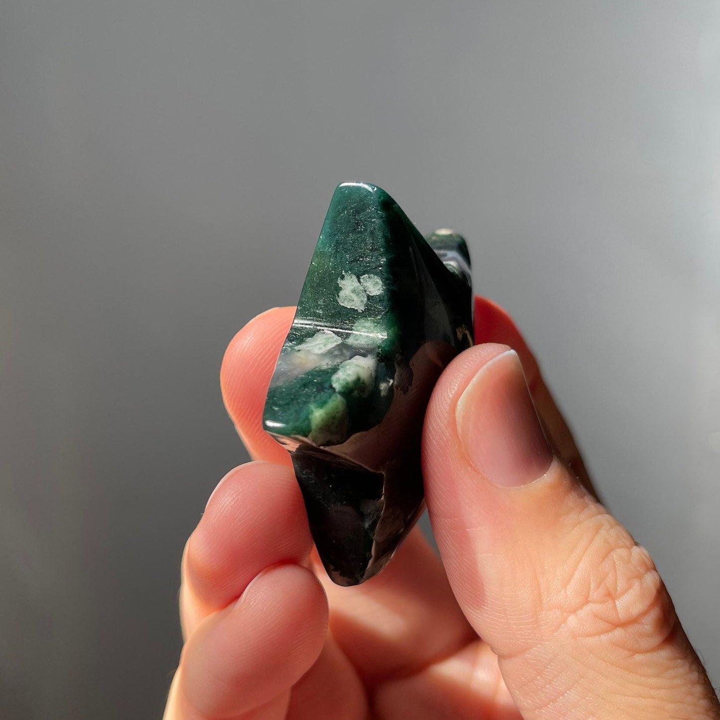 Cute Moss Agate Star | Hand Carved | Crystal Star