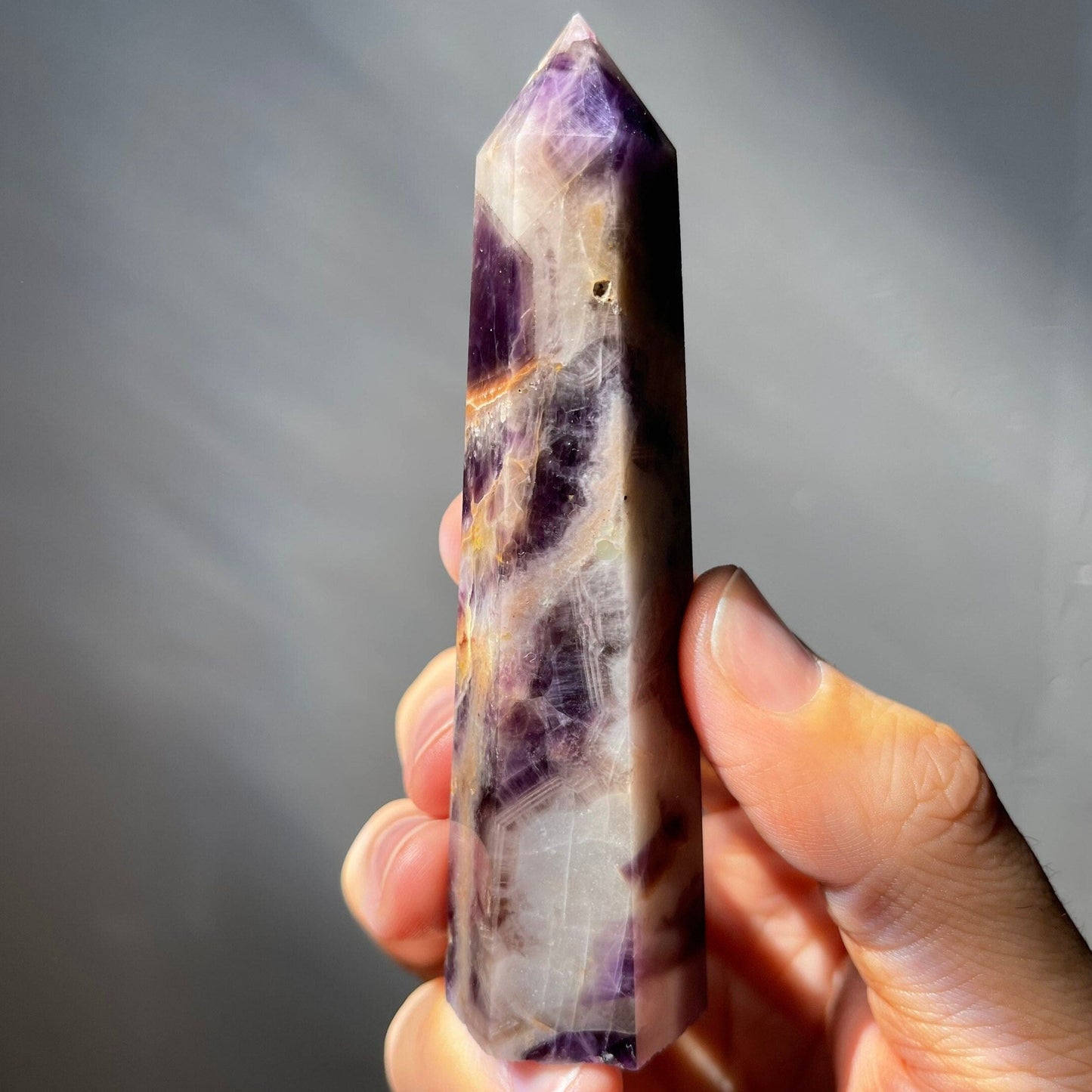 Dream Amethyst Tower | Chevron Amethyst | Crystal Point | Healing Wand