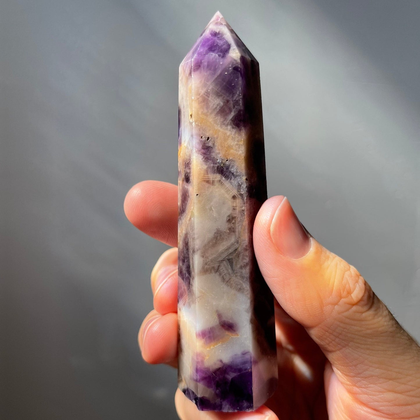 Dream Amethyst Tower | Chevron Amethyst | Crystal Point | Healing Wand