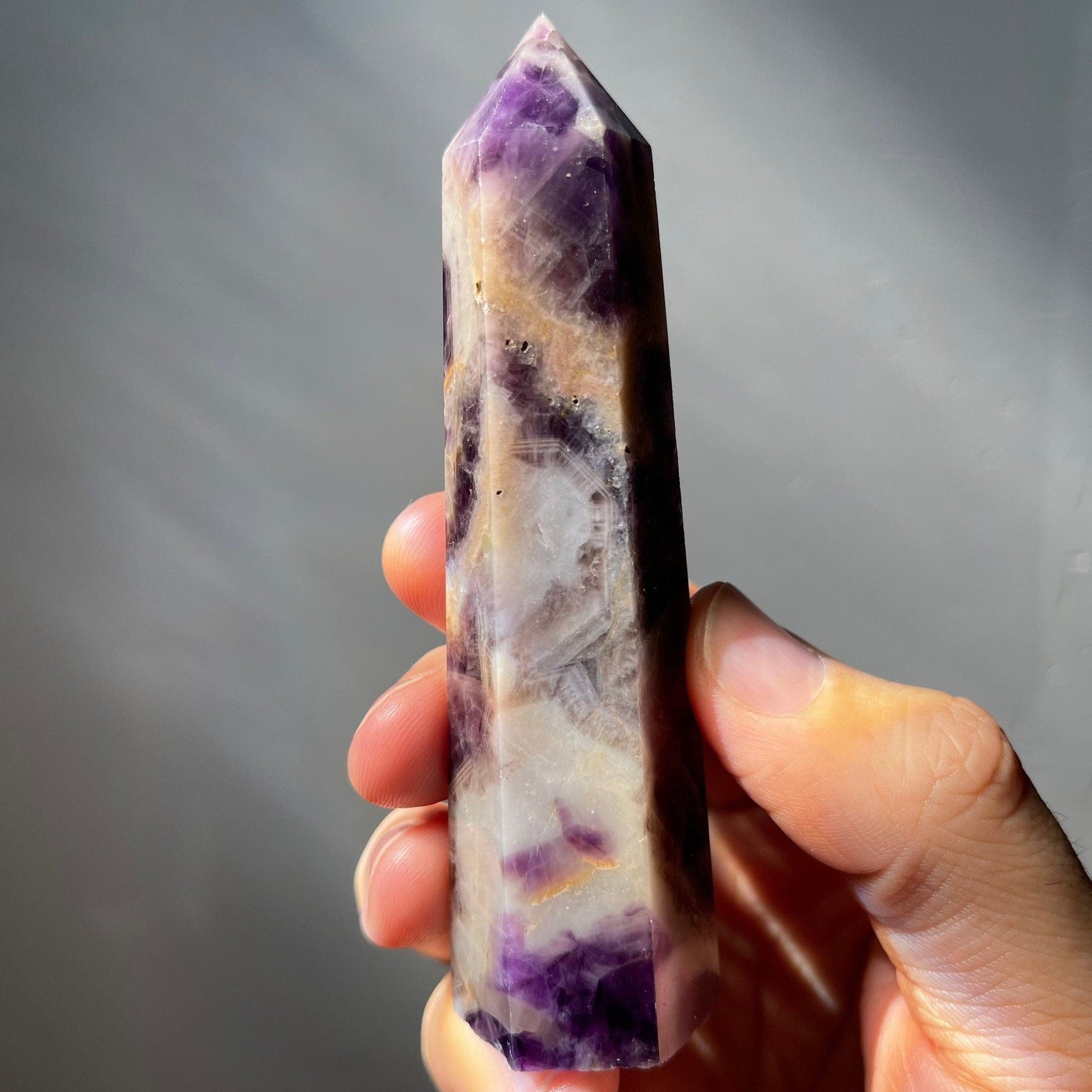 Dream Amethyst Tower | Chevron Amethyst | Crystal Point | Healing Wand