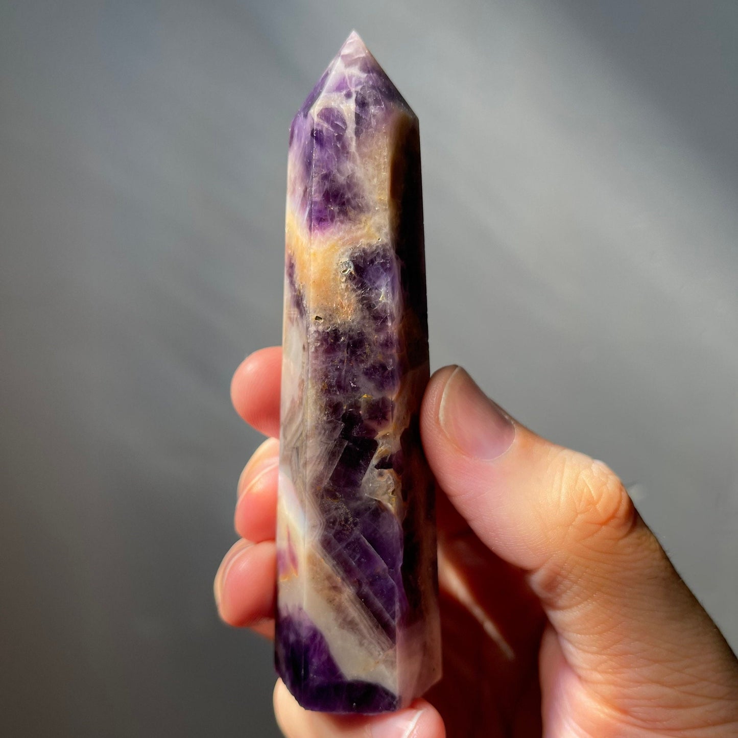 Dream Amethyst Tower | Chevron Amethyst | Crystal Point | Healing Wand