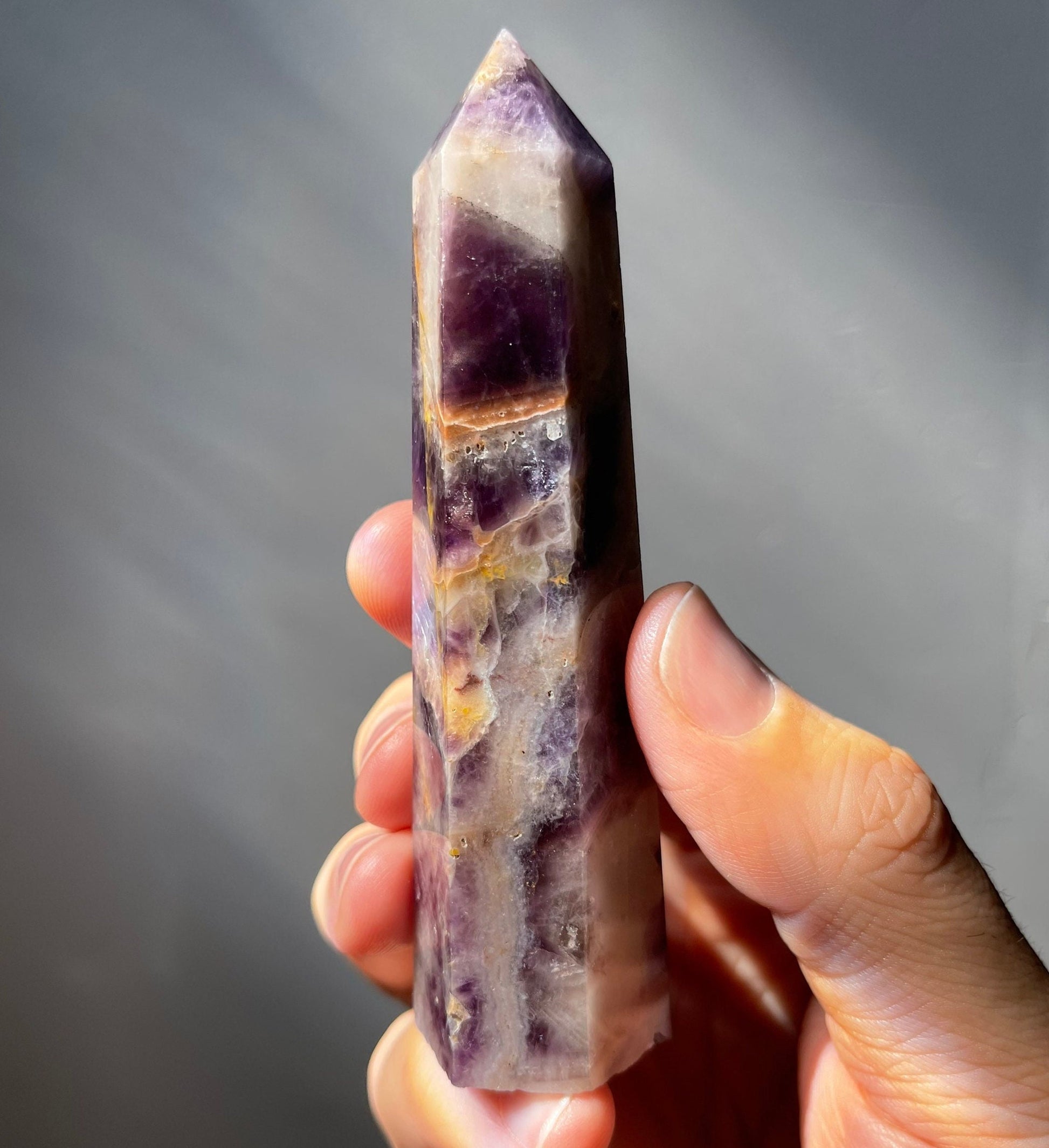 Dream Amethyst Tower | Chevron Amethyst | Crystal Point | Healing Wand